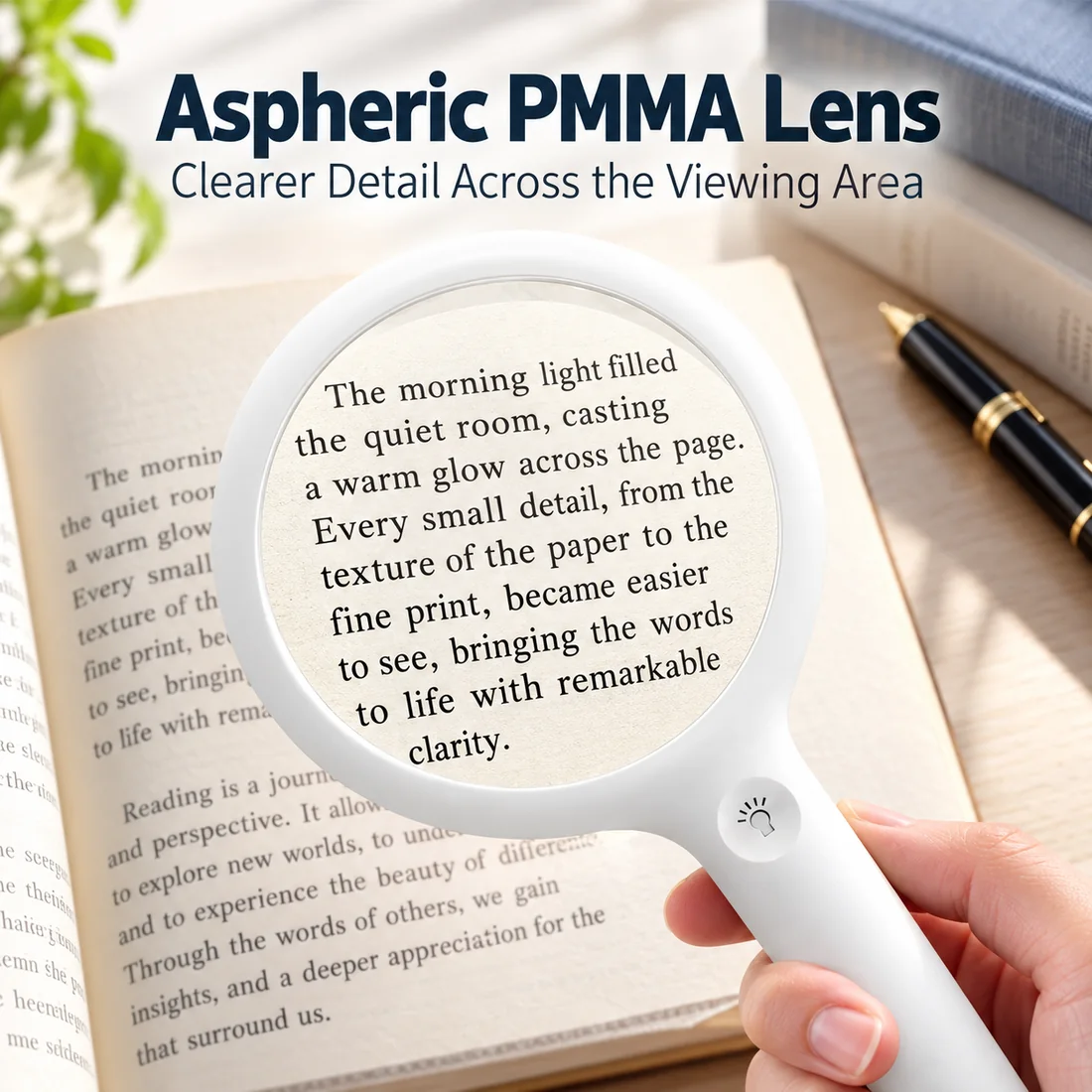 Large-Lens Rechargeable Handheld Magnifier feature guide 5